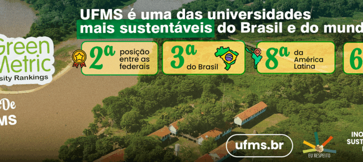 UFMS é a 2ª federal e a 3ª universidade mais sustentável do Brasil